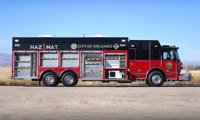 Featured image for “Orlando Fire Departments Gives Fire Truck Walk Around, Featuring this SVI Hazmat Truck”