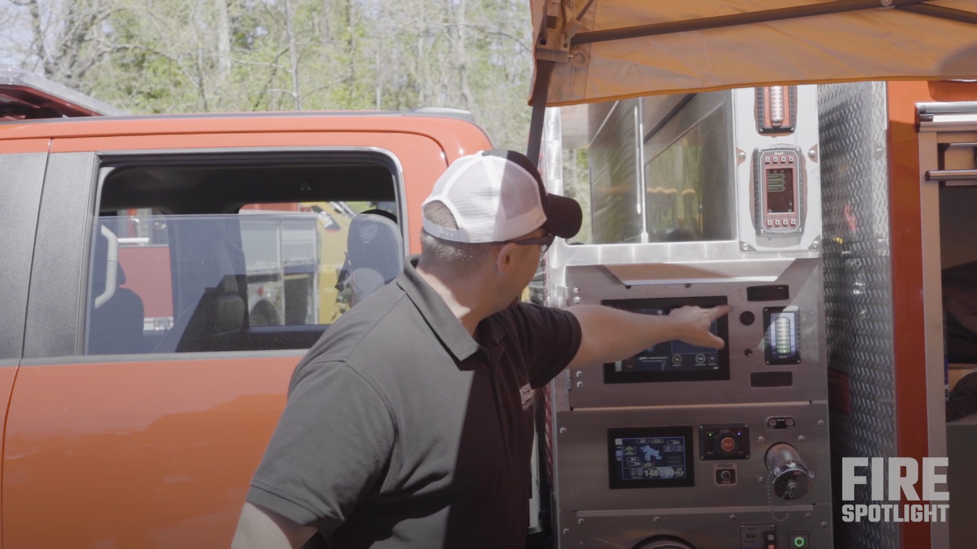 Featured image for “SAM Pump Representative Shows Off Fire Truck Pump Panel with Touchscreen Pump Controls”