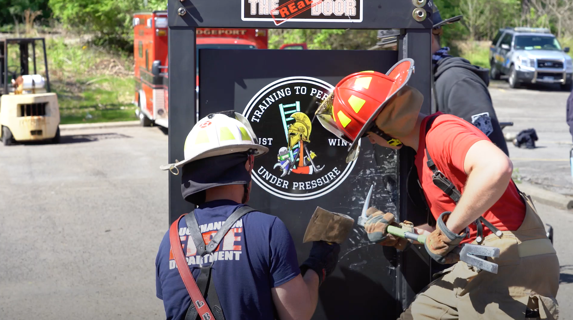 Featured image for “Instructor Provides Firefighter Forcible Entry Training, Showing Use of Forcible Entry Tools”