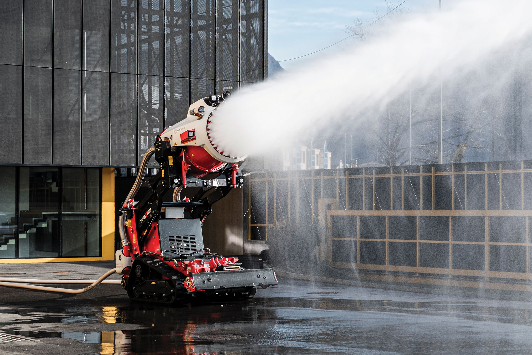 Featured image for “Firefighting Robot! The Ultimate Unmanned Misting Turbine”