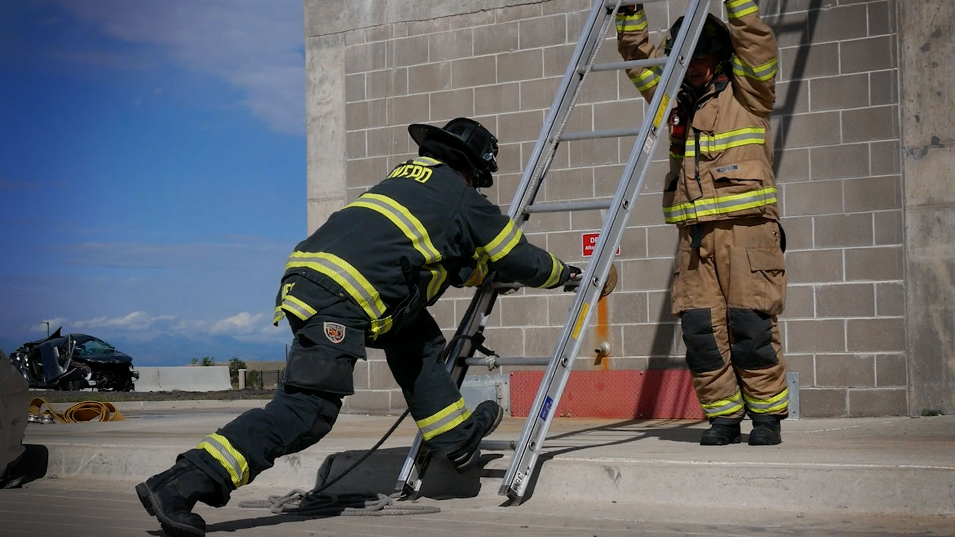 Featured image for “Firefighter Ground Ladder Training | Two Man Deployment”